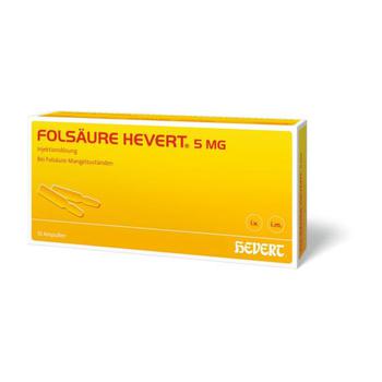 FOLSÄURE HEVERT 5 mg Ampullen