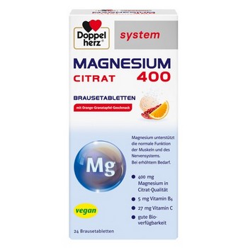 DOPPELHERZ Magnesium 400 Citrat system Brausetabl.