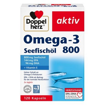 DOPPELHERZ Omega-3 Seefischöl 800 aktiv Kapseln