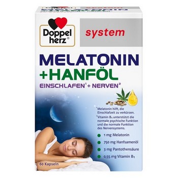 DOPPELHERZ Melatonin+Hanföl system Kapseln