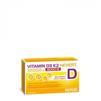 VITAMIN D3 K2 Hevert+Calcium u.Magnes.4000 IE Kps.