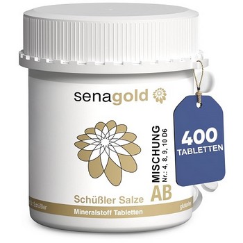 SCHÜSSLER SALZ Nr.4-8-9-10 D 6 AB-Mischung - Mit dem Salz des Stoffwechsel und 3 weiteren Salzen in einer Tablette